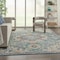 Homeroots 8 x 10 ft. Light Blue & Ivory Distressed Area Rug 385585 - alternate 5
